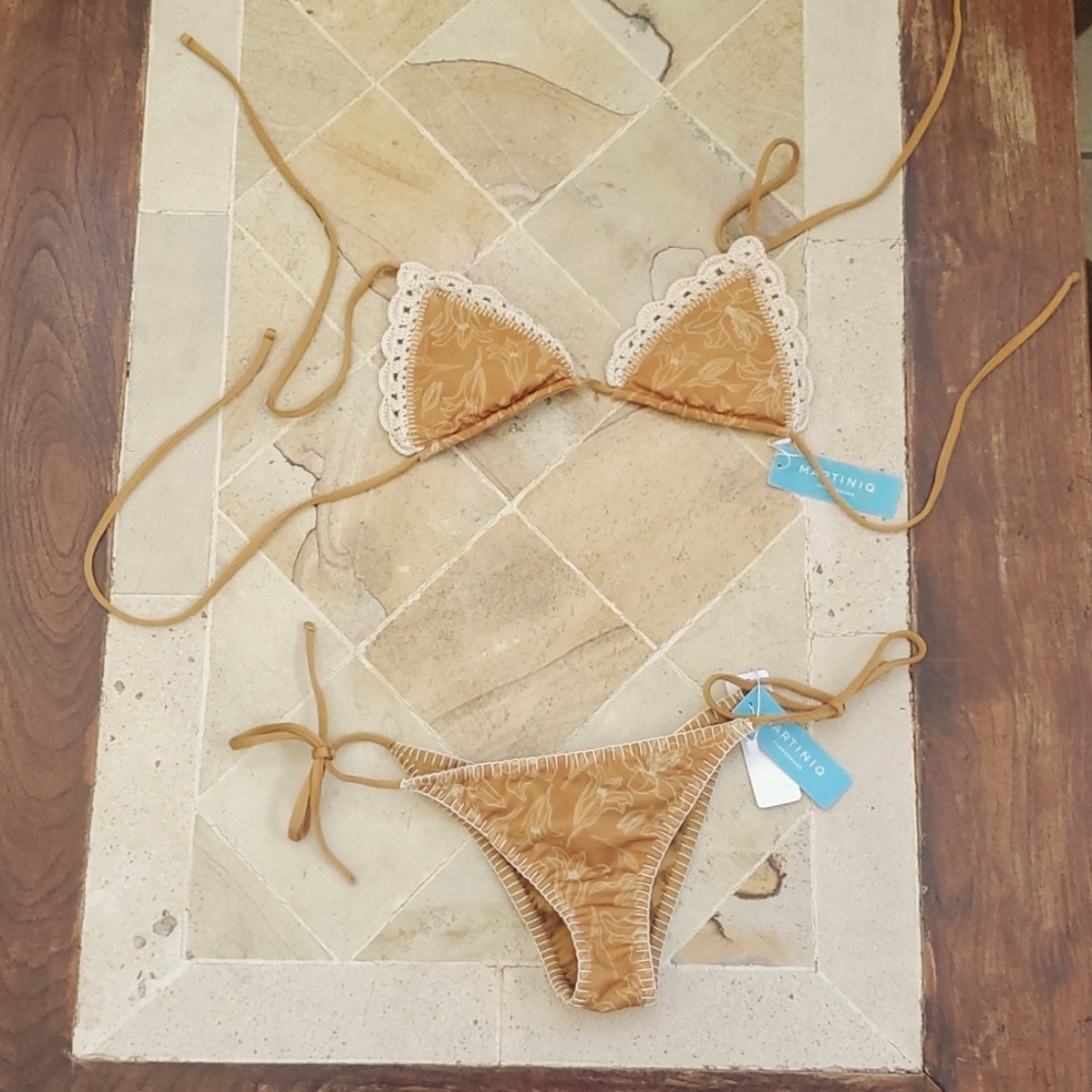 Orange S Two-piece Bathing Suit